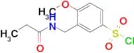 4-Methoxy-3-(propanamidomethyl)benzene-1-sulfonyl chloride