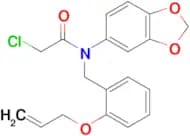 N-(1,3-Dioxaindan-5-yl)-2-chloro-n-{[2-(prop-2-en-1-yloxy)phenyl]methyl}acetamide