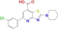 5-(3-Chlorophenyl)-2-(piperidin-1-yl)-[1,3]thiazolo[4,5-b]pyridine-7-carboxylic acid