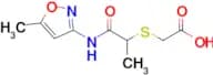 2-({1-[(5-methyl-1,2-oxazol-3-yl)carbamoyl]ethyl}sulfanyl)acetic acid