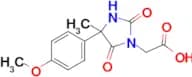 2-[4-(4-methoxyphenyl)-4-methyl-2,5-dioxoimidazolidin-1-yl]acetic acid