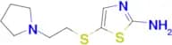 5-((2-(Pyrrolidin-1-yl)ethyl)thio)thiazol-2-amine