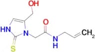 2-[5-(hydroxymethyl)-2-sulfanylidene-2,3-dihydro-1H-imidazol-1-yl]-N-(prop-2-en-1-yl)acetamide