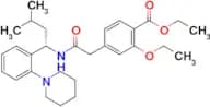 (S)-Ethyl 2-ethoxy-4-(2-((3-methyl-1-(2-(piperidin-1-yl)phenyl)butyl)amino)-2-oxoethyl)benzoate