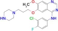 N-(3-Chloro-4-fluorophenyl)-7-methoxy-6-(3-(piperazin-1-yl)propoxy)quinazolin-4-amine