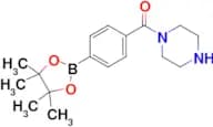 Piperazin-1-yl(4-(4,4,5,5-tetramethyl-1,3,2-dioxaborolan-2-yl)phenyl)methanone