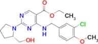 (S)-Ethyl 4-((3-chloro-4-methoxybenzyl)amino)-2-(2-(hydroxymethyl)pyrrolidin-1-yl)pyrimidine-5-car…