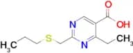 4-Ethyl-2-((propylthio)methyl)pyrimidine-5-carboxylic acid