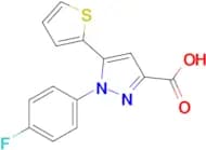 1-(4-Fluorophenyl)-5-(thiophen-2-yl)-1h-pyrazole-3-carboxylic acid