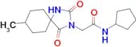 n-Cyclopentyl-2-(8-methyl-2,4-dioxo-1,3-diazaspiro[4.5]decan-3-yl)acetamide