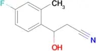 3-(4-Fluoro-2-methylphenyl)-3-hydroxypropanenitrile