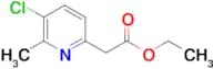 Ethyl2-(5-chloro-6-methyl-2-pyridyl)acetate