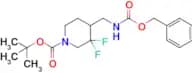 Tert-butyl 4-((((benzyloxy)carbonyl)amino)methyl)-3,3-difluoropiperidine-1-carboxylate