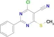 4-Chloro-6-(methylthio)-2-phenylpyrimidine-5-carbonitrile