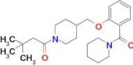 3,3-Dimethyl-1-(4-((2-(piperidine-1-carbonyl)phenoxy)methyl)piperidin-1-yl)butan-1-one
