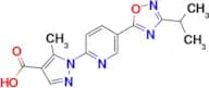 1-(5-(3-Isopropyl-1,2,4-oxadiazol-5-yl)pyridin-2-yl)-5-methyl-1H-pyrazole-4-carboxylic acid