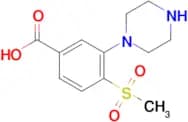 4-(Methylsulfonyl)-3-(piperazin-1-yl)benzoic acid