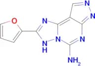 4-(furan-2-yl)-3,5,6,8,10,11-hexaazatricyclo[7.3.0.0²,⁶]dodeca-1,3,7,9,11-pentaen-7-amine
