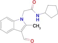 N-cyclopentyl-2-(3-formyl-2-methyl-1H-indol-1-yl)acetamide