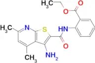 Ethyl 2-(3-amino-4,6-dimethylthieno[2,3-b]pyridine-2-carboxamido)benzoate