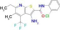 3-Amino-N-(2-chlorophenyl)-6-ethyl-5-methyl-4-(trifluoromethyl)thieno[2,3-b]pyridine-2-carboxamide