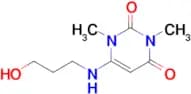 6-((3-Hydroxypropyl)amino)-1,3-dimethylpyrimidine-2,4(1H,3H)-dione