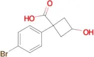 1-(4-Bromophenyl)-3-hydroxycyclobutane-1-carboxylic acid