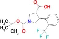 (3R,4S)-1-(tert-butoxycarbonyl)-4-(2-(trifluoromethyl)phenyl)pyrrolidine-3-carboxylic acid