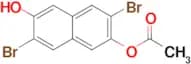 3,7-Dibromo-6-hydroxynaphthalen-2-yl acetate