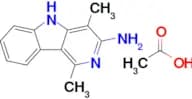 1,4-dimethyl-5H-pyrido[4,3-b]indol-3-amine acetate
