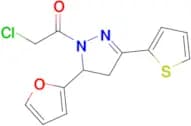 2-Chloro-1-(5-(furan-2-yl)-3-(thiophen-2-yl)-4,5-dihydro-1H-pyrazol-1-yl)ethan-1-one