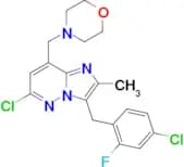 4-((6-Chloro-3-(4-chloro-2-fluorobenzyl)-2-methylimidazo[1,2-b]pyridazin-8-yl)methyl)morpholine