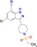 5-bromo-3-[1-(ethanesulfonyl)piperidin-4-yl]-1H-indazole-7-carbonitrile