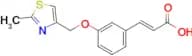 (E)-3-(3-((2-methylthiazol-4-yl)methoxy)phenyl)acrylic acid