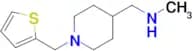 N-methyl-1-(1-(thiophen-2-ylmethyl)piperidin-4-yl)methanamine