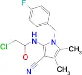 2-Chloro-N-(3-cyano-1-(4-fluorobenzyl)-4,5-dimethyl-1H-pyrrol-2-yl)acetamide