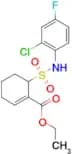 Ethyl 6-(N-(2-chloro-4-fluorophenyl)sulfamoyl)cyclohex-1-enecarboxylate