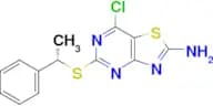 (S)-7-chloro-5-((1-phenylethyl)thio)thiazolo[4,5-d]pyrimidin-2-amine