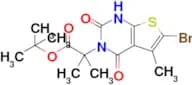 tert-Butyl 2-(6-bromo-5-methyl-2,4-dioxo-1,4-dihydrothieno[2,3-d]pyrimidin-3(2H)-yl)-2-methylpropa…