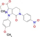 Ethyl 1-(4-methoxyphenyl)-6-(4-nitrophenyl)-7-oxo-4,5,6,7-tetrahydro-1H-pyrazolo[3,4-c]pyridine-3-…