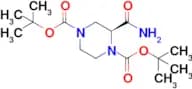 (S)-di-tert-butyl 2-carbamoylpiperazine-1,4-dicarboxylate