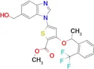 (R)-methyl 5-(6-(hydroxymethyl)-1H-benzo[d]imidazol-1-yl)-3-(1-(2-(trifluoromethyl)phenyl)ethoxy)t…