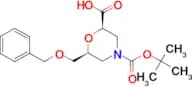 (2R,6S)-6-(benzyloxymethyl)-4-(tert-butoxycarbonyl)morpholine-2-carboxylic acid