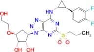 (1S,2S,3R,5S)-3-(7-(((1R,2S)-2-(3,4-difluorophenyl)cyclopropyl)amino)-5-(propylsulfonyl)-3H-[1,2,3…