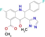 Methyl 7-fluoro-2-(4-fluorophenyl)-3-(1-methyl-1H-1,2,4-triazol-5-yl)-4-oxo-1,2,3,4-tetrahydroquin…