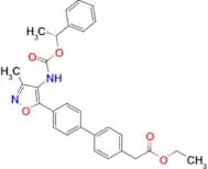[4'-[3-Methyl-4-[[[((R)-1-phenylethyl)oxy]carbonyl]amino]isoxazol-5-yl]biphenyl-4-yl]acetic acid e…