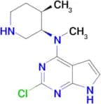 2-Chloro-N-methyl-N-((3R,4R)-4-methylpiperidin-3-yl)-7H-pyrrolo[2,3-d]pyrimidin-4-amine