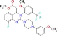 Methyl 2-(8-fluoro-3-(2-methoxy-5-(trifluoromethyl)phenyl)-2-(4-(3-methoxyphenyl)piperazin-1-yl)-3…