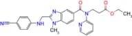 Ethyl 3-(2-(((4-cyanophenyl)amino)methyl)-1-methyl-N-(pyridin-2-yl)-1H-benzo[d]imidazole-5-carboxa…