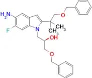 (R)-1-[5-Amino-2-(2-benzyloxy-1,1-dimethyl-ethyl)-6-fluoro-indol-1-yl]-3-benzyloxy-propan-2-ol